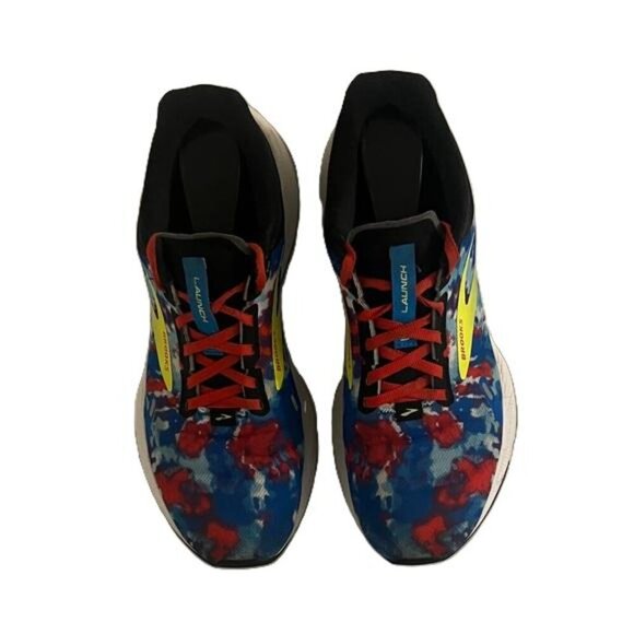 Brooks Launch 9 Women’s Multicolor Sneakers with Red and Blue, Width B, Size 9 - Picture 3 of 7